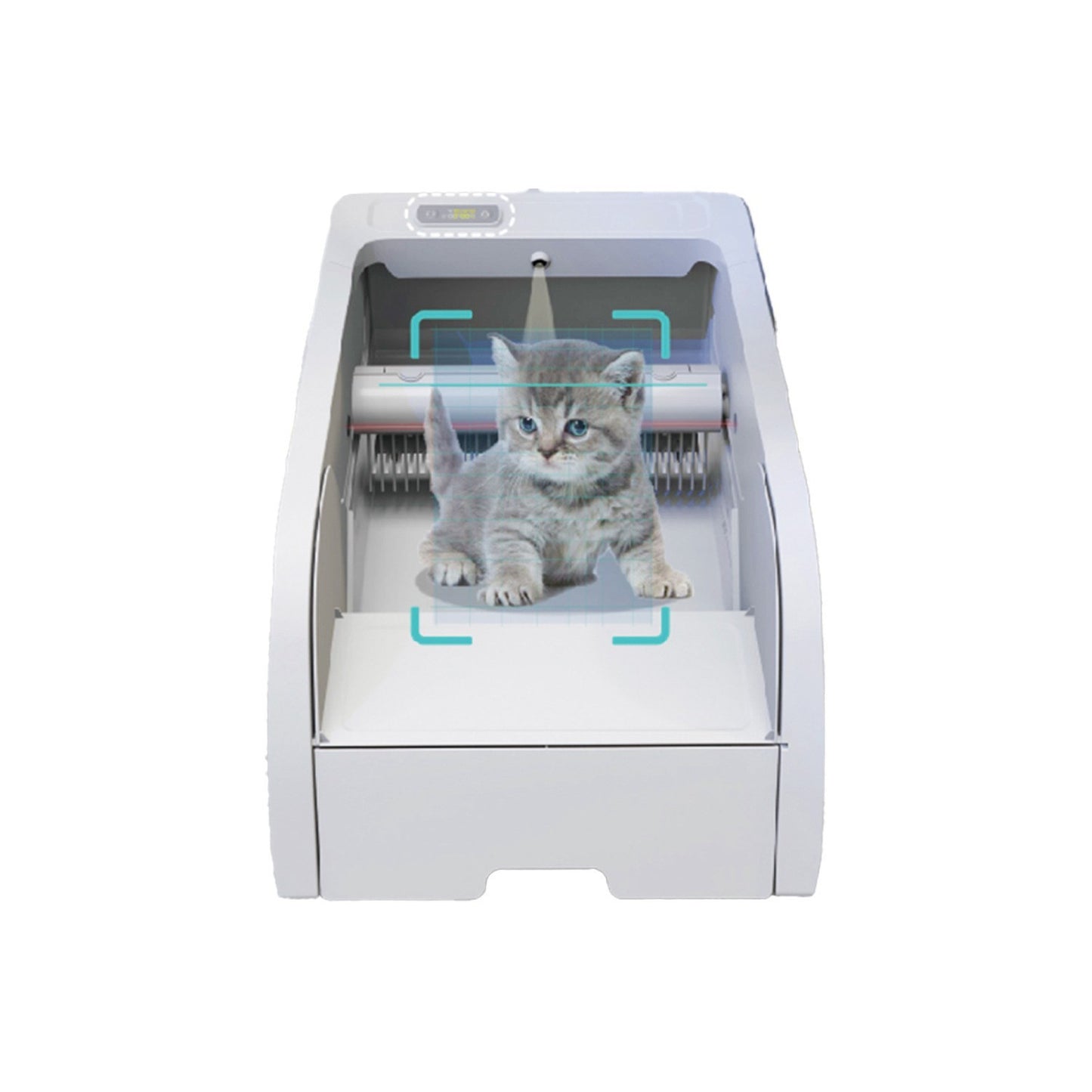 APP Smart Automatic Cat Litter Box | Large Semi-Enclosed Drawer-Style Self-Cleaning Litter Box with APP Control, UV Sterilization &amp; Odor Removal