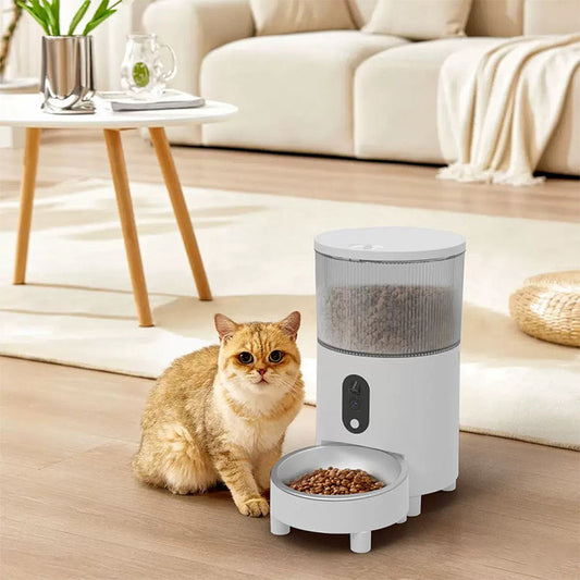 Automatic Pet Feeder with HD Camera & Voice | Smart Cat & Dog Feeder | APP Control, Scheduled Feeding, 3L Large Capacity