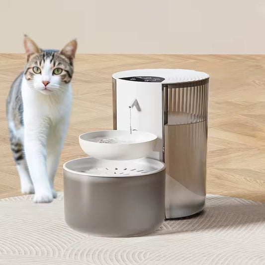 Smart Pet Water Dispenser with Clean & Dirty Water Separation | Automatic Pet Water Fountain with Wireless Charging | 3L Capacity for Cats & Dogs