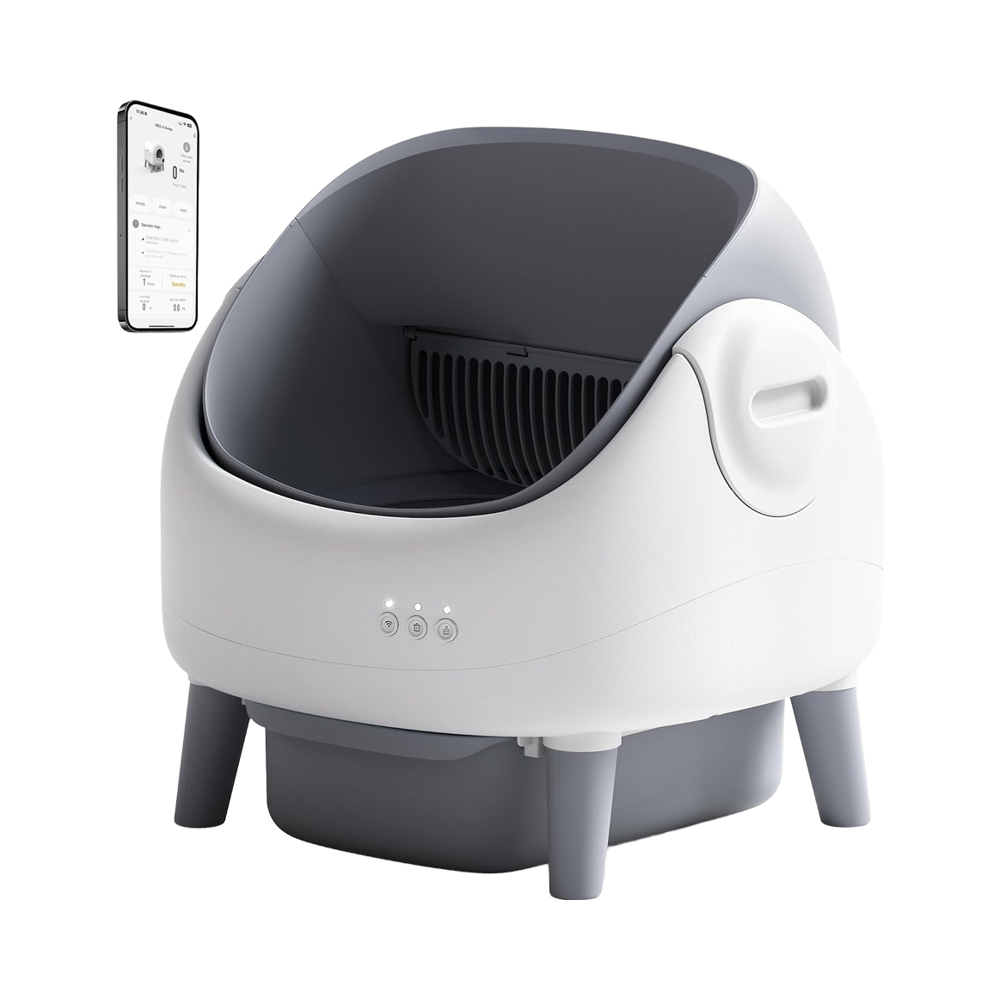 APP Smart Automatic Cat Litter Box | Large Semi-Enclosed Drawer Design | Odor Control &amp; Self-Cleaning Cat Toilet