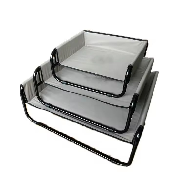 Sofa-Style Elevated Dog Bed | All-Season Oxford Fabric Pet Cot | Raised Camping Dog Lounger for Medium & Large Dogs