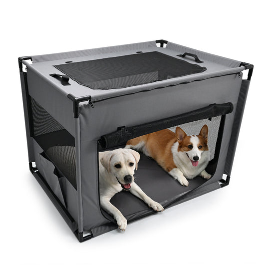 Extra Large Detachable Pet Crate | Foldable Oxford Dog & Cat Whelping Box | Heavy-Duty Indoor & Outdoor Kennel for Medium, Large & Multiple Pets