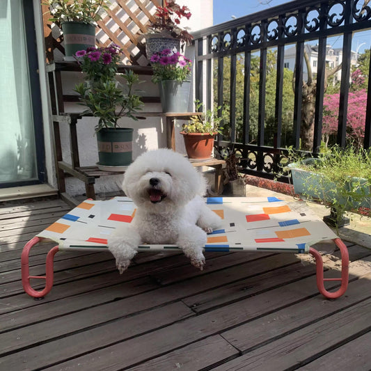 U-Shaped Luxury Outdoor Elevated Dog Bed | High-Weight Capacity, Breathable Oxford Fabric | Waterproof, Non-Slip Pet Bed for Dogs of All Sizes | Multi-Color Design