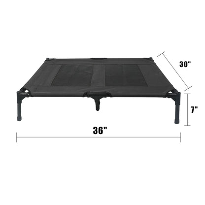 Summer Outdoor Elevated Dog Bed | Breathable Metal Frame Pet Cot | Detachable Cooling Raised Dog Bed for Medium & Large Dogs