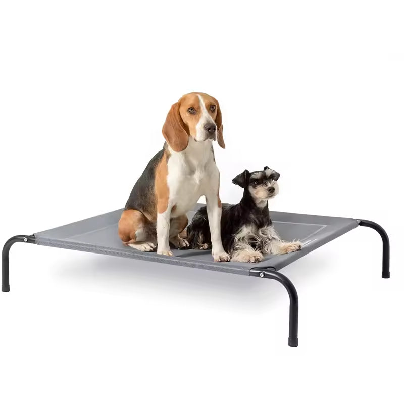Four-Season Elevated Dog Bed | Chew-Resistant, Breathable & Washable Raised Pet Cot for Large Dogs | Waterproof & Anti-Slip Outdoor Pet Bed