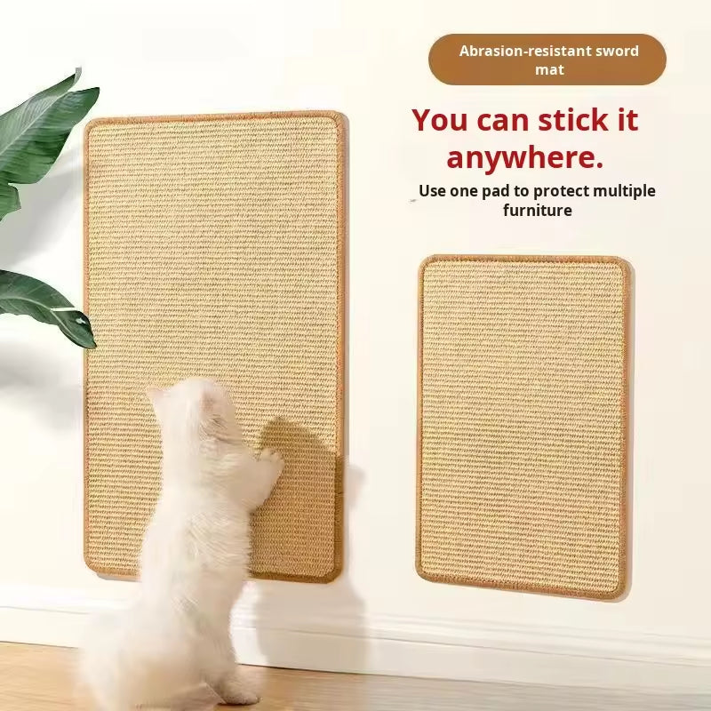 Wall-Mounted Sisal Cat Scratcher Pad | No-Shed Scratch Board Protector for Sofa & Furniture | Durable, Washable Cat Claw Mat – Multiple Sizes