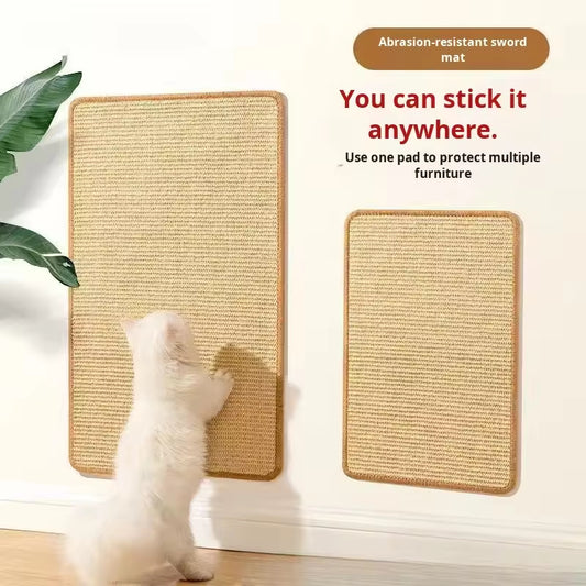 Wall-Mounted Sisal Cat Scratcher Pad | No-Shed Scratch Board Protector for Sofa & Furniture | Durable, Washable Cat Claw Mat – Multiple Sizes