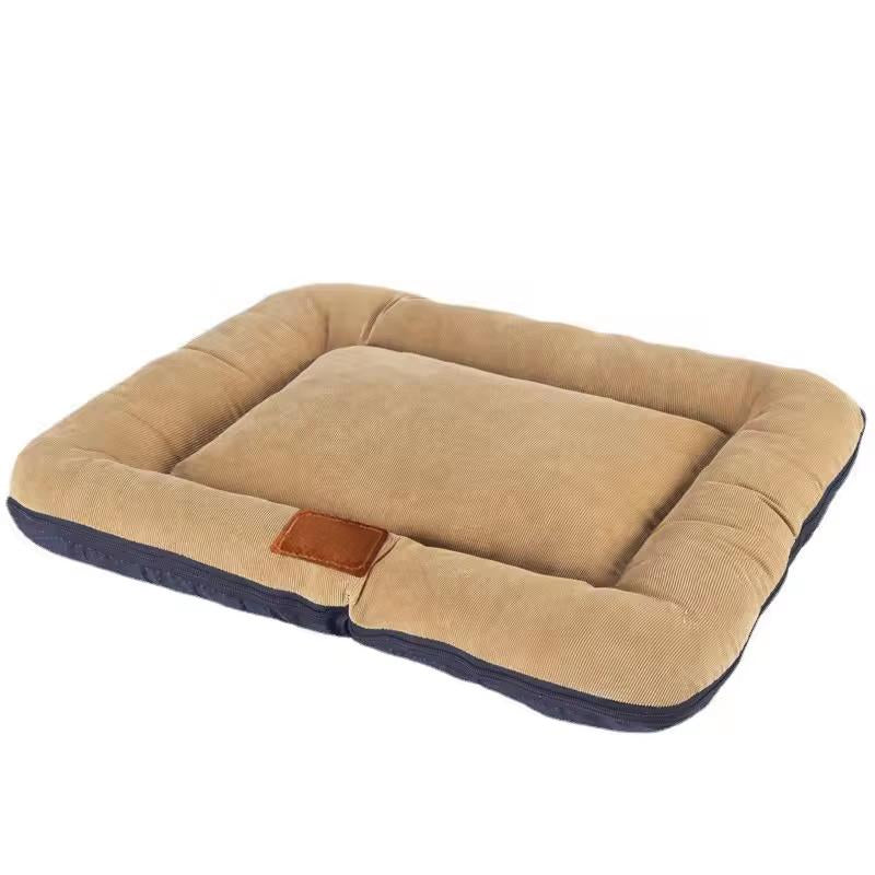 Corduroy Pet Bed Mat – Washable, Breathable & Warm Dog Cushion | All-Season Cozy Pet Bed for Small to XXL Dogs
