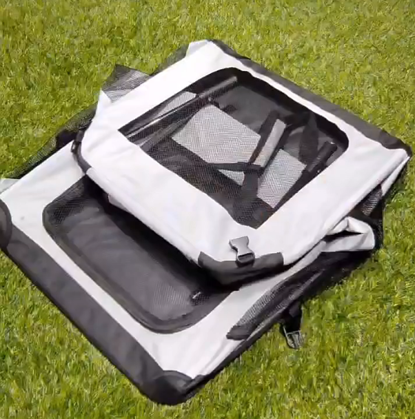 Breathable Foldable Pet Travel Carrier | Large Portable Dog & Cat Crate for Outdoor Trips & Car Use