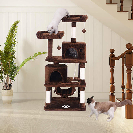 Wholesale 5-Tier Multi-Functional Cat Tree with Hammock | OEM/ODM Cat Tower Supplier