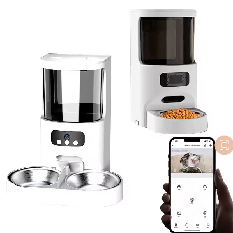 Automatic Pet Feeder with Timer & Portion Control | Smart Cat & Dog Food Dispenser | 4L Capacity | APP Control & Camera