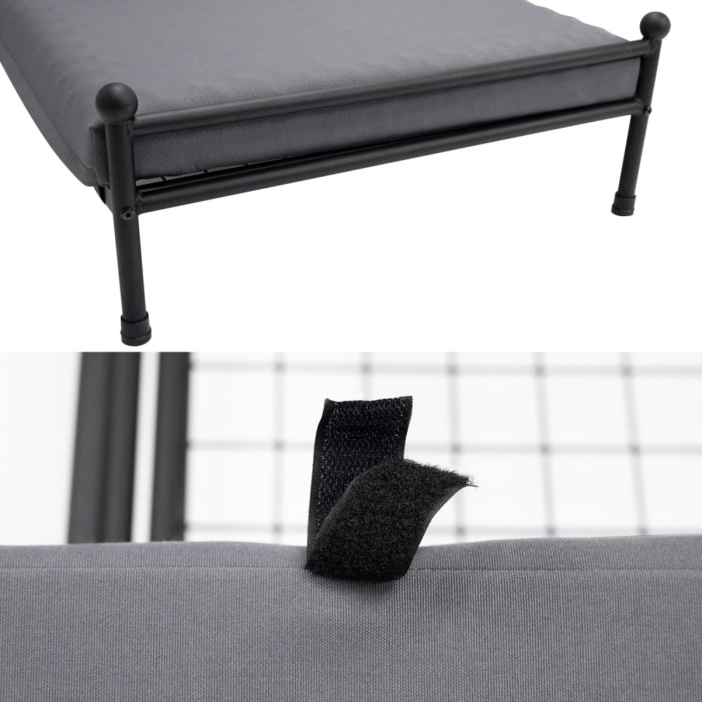 Winter Elevated Dog Bed with Cushion | Iron Frame Pet Cot | Durable, Breathable & Cozy Pet Furniture for Medium & Large Dogs