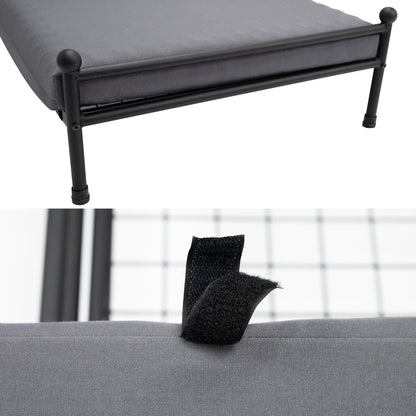 Winter Elevated Dog Bed with Cushion | Iron Frame Pet Cot | Durable, Breathable & Cozy Pet Furniture for Medium & Large Dogs