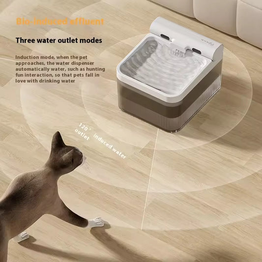 Smart Sensor Pet Water Fountain – 4L Wireless & Rechargeable Automatic Drinking Dispenser for Cats & Dogs – Hygienic, Easy-to-Clean, with Triple Filtration