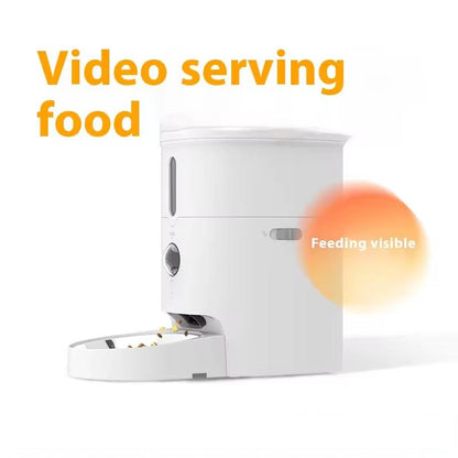 Smart Automatic Pet Feeder with Camera | WiFi APP Control, HD Video, Night Vision | Timed & Portion Feeding for Cats & Dogs | 3L Capacity