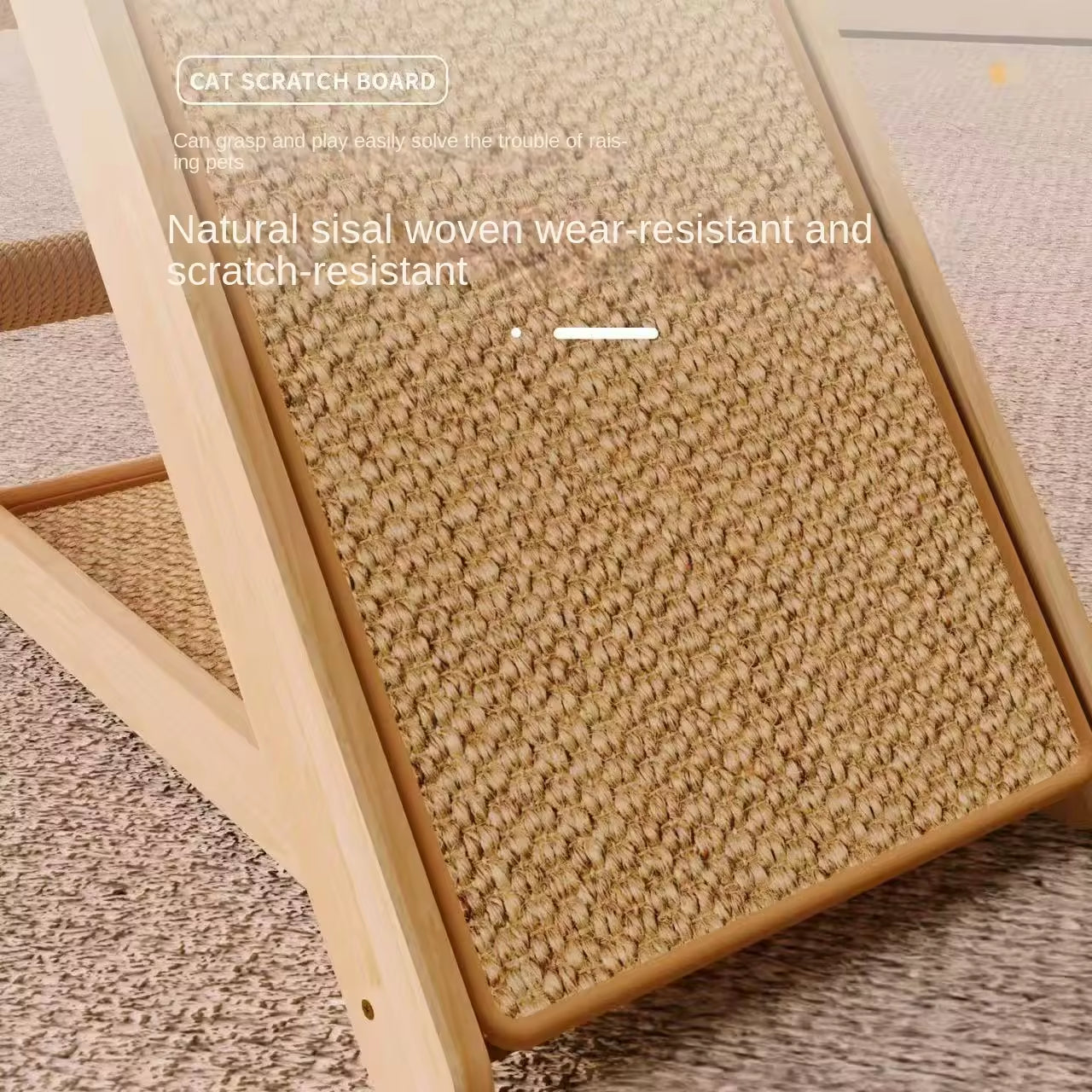 Vertical Sisal Cat Scratcher with Bed | Solid Wood Cat Tree Tower with Hammock & Ramp | Durable Multi-Functional Cat Furniture – Space Saving Design