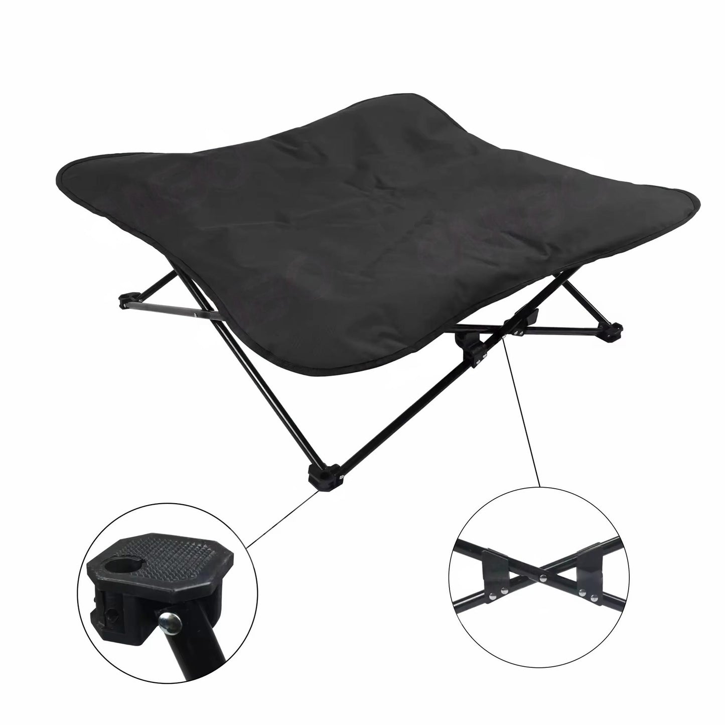 Foldable Elevated Dog Bed | Washable Oxford Cloth Pet Cot | Sturdy Iron Frame Dog Lounger for Indoor & Outdoor Use