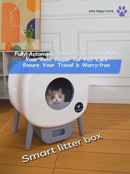 Smart Automatic Cat Litter Box | Enclosed Self-Cleaning Large Capacity Cat Toilet with APP Remote Control