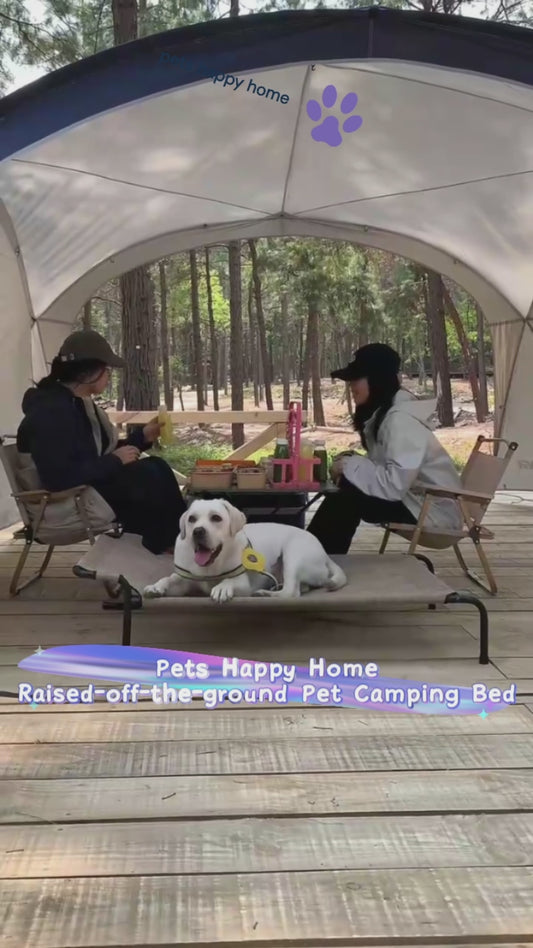 Outdoor & Indoor Elevated Dog Bed | Teslin Breathable Cooling Pet Cot for Medium & Large Dogs | Chew-Resistant, Heavy-Duty & Easy to Clean