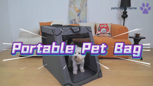 Foldable Car Dog Carrier | Breathable Travel Pet House for Small & Medium Dogs | Portable Indoor Outdoor Pet Crate with Soft Mat