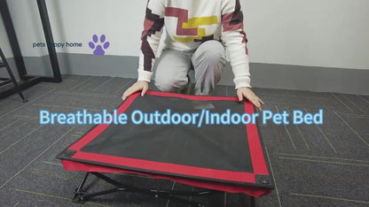 Breathable Summer Pet Bed for Small & Medium Dogs | Foldable, Waterproof, & Anti-Slip Dog Camping Bed for Indoor & Outdoor Use
