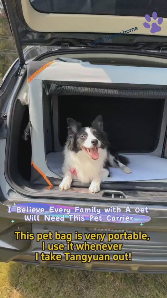 Foldable Outdoor Car Pet Crate | Extra Large Portable Dog Travel Kennel | Collapsible Cat & Dog Carrier for Car, Home & Outdoor Use