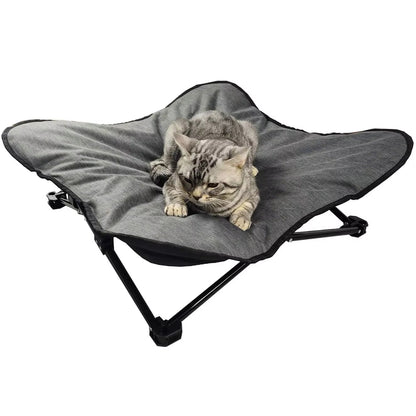 Foldable Elevated Dog Bed | Washable Oxford Cloth Pet Cot | Sturdy Iron Frame Dog Lounger for Indoor & Outdoor Use
