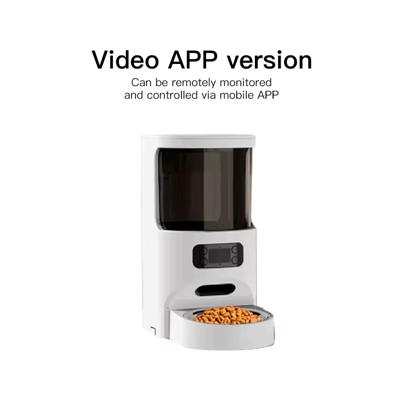 Automatic Pet Feeder with Timer & Portion Control | Smart Cat & Dog Food Dispenser | 4L Capacity | APP Control & Camera